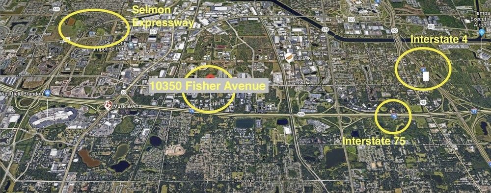 East Tampa / Brandon Warehouse w/ HVAC for Lease: 10350 Fisher Ave, Tampa, FL 33619
